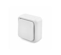 Conmutador 10A S-Superficie, diseño compacto, fácil instalación, ideal para controlar luces y dispositivos eléctricos en hogares y oficinas.