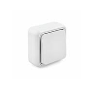 Conmutador 10A S-Superficie, diseño compacto, instalación fácil, ideal para controlar luces y dispositivos eléctricos.