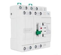 Conmutador automático de 110 V de 4 pines para ATS Dual Power Cambio con protección manual y bajo voltaje blanco 16 a 63 a montaje en riel (4P 50 A 110 V)