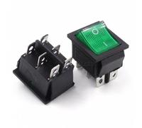 Conmutador basculante 6 pin bipolar luminoso verde 15a/250vac 6272verd