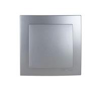Conmutador de cruzamiento empotrado, serie 8000, acabado en plata, ideal para instalaciones eléctricas y gestión de luces.