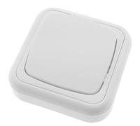 Conmutador de superficie con marco 80x80mm de color blanco - BeMatik