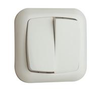 Conmutador doble empotrar blanco