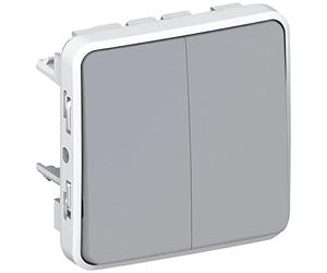 Conmutador doble estanco modular Legrand Plexo 069525 IP55