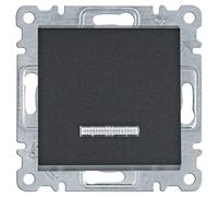 Conmutador indicador luminosoHager Lumina Intense WL0223Negro