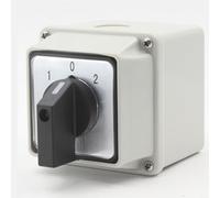 Conmutador trifásico 380 V 20 A 3 niveles IP65 | Interruptor de leva impermeable LW26-20/2 con 8 terminales, contactos plateados de PC ignífugo para control de motor e