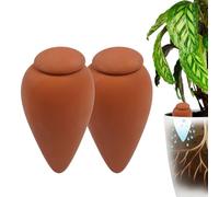 Conos de arcilla para riego Relaxdays, juego de 2, 350 ml, terracota