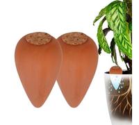 Conos de arcilla para riego Relaxdays, juego de 2, 350 ml, terracota