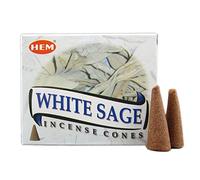 Conos de incienso Hem Sabio Blanco, 12 cajas de 10 piezas