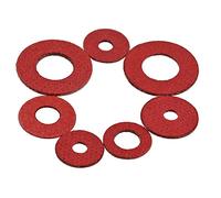 CONPHERON Arandelas Planas de Fibra de Papel de Acero Rojo Arandela de Aislamiento M3*6 * 0.5mm, 500 pcs