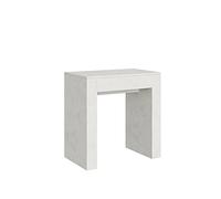 Consola extensible de 78x47/299 cm, color blanco "Allin", modelo "Spatula"
