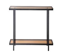 Consola con dos estantes de cristal ahumado l80 cm - ora 30 cm