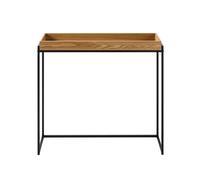 Consola con sobre con bordes elevados y patas de metal negro l100 cm - jessie 90 cm