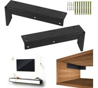 Consola de pared de metal, con una estructura triangular estable, de 22 x 8 x 4,5 cm, ideal para la cocina y el baño