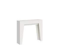 Consola extensible 90x25/181 cm Estrecha Fresno Blanco - Itamoby