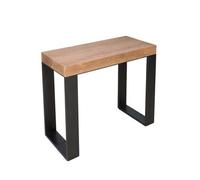 Consola Extensible 90x40/190 Cm Tecno Small Abete Tinto Estructura Antracita