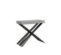 Consola Extensible 90x40/196 Cm Diago Small Premium Estructura De Cemento Antracita
