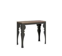 Consola extensible 90x40/196 cm Paxon Small Evolution Roble Nature estructura Antracita - Itamoby