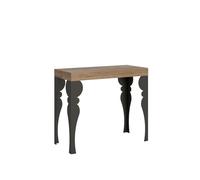 Consola extensible 90x40/196 cm Paxon Small Premium Roble Nature estructura Antracita - Itamoby
