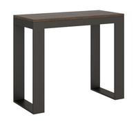 Consola Extensible 90x40/196 Cm Tecno Evolution Small Nogal Estructura Antracita