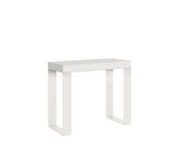 Consola extensible 90x40/196 cm Tecno Small Blanco Estructura Fresno Blanco - Itamoby