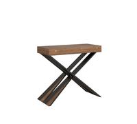 Consola extensible 90x40/290 cm Diago Premium Abete Tinto marco Antracita - Itamoby