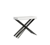 Consola Extensible 90x40/300 Cm Diago Premium Blanco Fresno Estructura Antracita