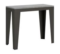 Consola Extensible 90x40/300 Cm Flame Evolution Cemento Estructura Antracita