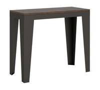 Consola Extensible 90x40/300 Cm Flame Evolution Nogal Estructura Antracita
