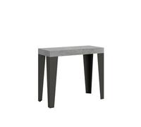 Consola Extensible 90x40/300 Cm Flame Premium Estructura De Cemento Antracita