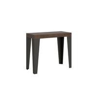 Consola Extensible 90x40/300 Cm Flame Premium Estructura Nogal Antracita