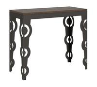 Consola Extensible 90x40/300 Cm Karamay Evolution Nogal Estructura Antracita