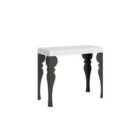 Consola extensible 90x40/300 cm Paxon Premium Blanco Fresno Estructura Antracita - Itamoby