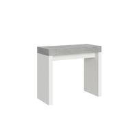 Consola extensible 90x40/300 cm Roxell Mix Cement - Estructura Fresno Blanco - Itamoby