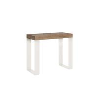 Consola extensible 90x40/300 cm Tecno Quercia Natura Estructura Blanca - Itamoby