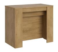 Consola extensible de 90x48/296 cm, modelo Venus, acabado Quercia Natura