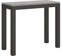 Consola extensible de 90x40/196 cm, diseño Everyday Small Evolution, con estructura de cemento gris antracita