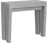 Consola extensible de 90x40/196 cm, modelo Spimbo Small, color cemento