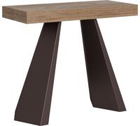 Consola extensible de 90x40/300 cm, acabado en roble "Diamond Oak Nature" con marco "Bear"