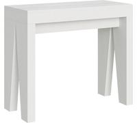 Consola extensible de 90x40/300 cm, color blanco ceniza (Naxy)