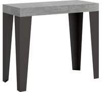 Consola extensible de 90x40/300 cm con estructura en color gris antracita "Flame Cement"