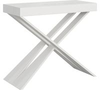 Consola Extensible 90x40/300 Cm Diago Fresno Blanco Estructura Blanca