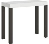 Consola extensible de 90x40/300 cm, modelo Everyday, estructura en blanco, tablero en roble gris (anthracite)