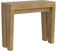 Consola extensible de 90x40/300 cm, modelo Spimbo, en acabado Quercia Natura