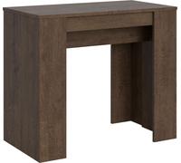 Consola extensible de 90x48/204 cm, modelo Basic, color nogal claro