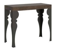 Consola Extensible Estilo Oriental Torza-color Marrón-soporte 2 Pies-5 Alargaderas Gruesas