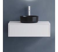Consola para lavabo de estilo Art Deco, de 80 cm de ancho, con 1 cajón