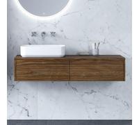 Consola para lavabo de estilo moderno, de 120 cm de ancho, con 2 cajones