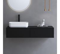 Consola para lavabo de estilo moderno, de 120 cm de ancho, con 2 cajones