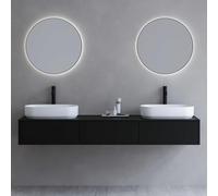 Consola para lavabo de estilo moderno, de 180 cm de ancho, con 3 cajones